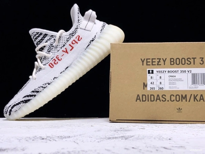 White V2 Boost 350 Black Adidas CP9654 Yeezy Zebra 1124
